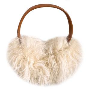 Paraorecchie in pelliccia di <span class=keywords><strong>agnello</strong></span> naturale moda invernale paraorecchie riccioluti in pelliccia con copricetto pieghevole in pelliccia - Product Image 1