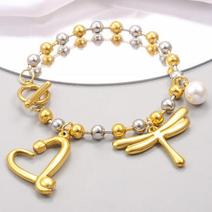 Demandez le catalogue <span class=keywords><strong>U</strong></span> <span class=keywords><strong>N</strong></span> Beads Bracelets <span class=keywords><strong>O</strong></span> Fashion <span class=keywords><strong>De</strong></span> <span class=keywords><strong>50</strong></span> Heart Lock Key Dragonfly Shape Stainless Steel Jewelry Factory Price - Product Image 2