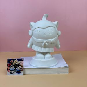 Figurines en vinyle PVC blanc faites à la main, poupées fluides, art créatif DIY, figurines en vinyle 3D irrégulières mignonnes de style dessin animé pour cadeaux de récompense - Product Image 5