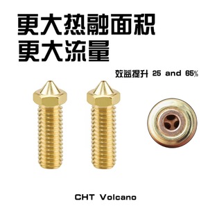 Boquilla CHT Vyper Volcano Kobra Max de Tres Orificios de 1.9 mm, Totalmente de Cobre, Accesorio para Impresora 3D - Product Image 2