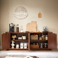 Meuble TV moderne réglable en bois avec rangement, motif vague et rayures verticales pour salon, mobilier de maison