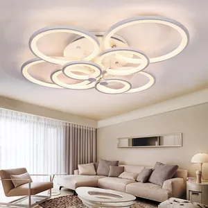 Wholesale Price Fashion Round Designed Flush Mount Decorative Living Room 54w 94w 142w 200w Led Ceiling Light