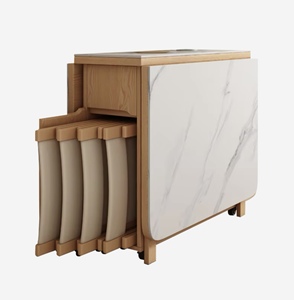 <span class=keywords><strong>Table</strong></span> à manger pliante FYZK, <span class=keywords><strong>extensible</strong></span>, pour petit appartement, rangement, meubles de cuisine, 4 places, moderne, fabricant OEM, sur mesure - Product Image 3