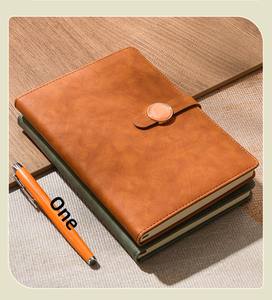 Juego de cuaderno A5 personalizado con bolígrafo con hebilla de cuero duro para oficina de negocios diario de trabajo logotipo <span class=keywords><strong>imprimible</strong></span> accesorios escolares <span class=keywords><strong>Agenda</strong></span> - Product Image 2