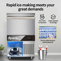 Machine à glaçons en cubes commerciale de 70 kg par jour avec système de refroidissement par air et par eau pour usage professionnel