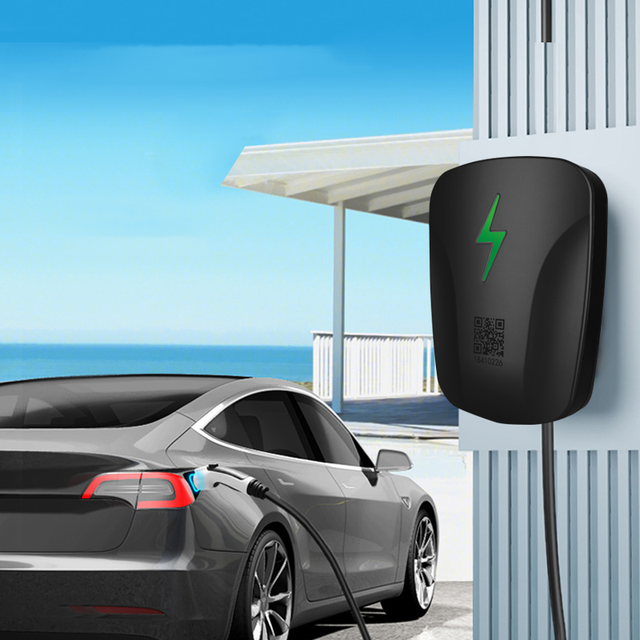 DIBOEV 7KW EV Charger 1/3 Phase Level 2 16A/32A OCPP 4G Type 1/2 Wallbox AC Electric Car Charger EV Charging Station With App