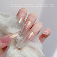 BIN Super Soild 6 Couleur Chrome Shinning Nail Magic Mirror Poudre Aurora Poudre