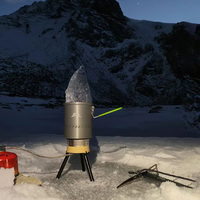 Réchaud à gaz Brs 1,7 L pour l'extérieur, anti-vent, pour faire frire, faire bouillir, réacteur