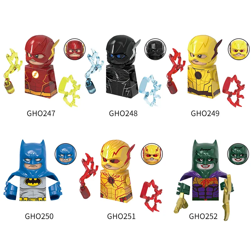 DC Movie Comics Version of Bat The Reverse Flash Zoom Man Super Heroes Character Assemble Building Block Figure Toy Brick G0132