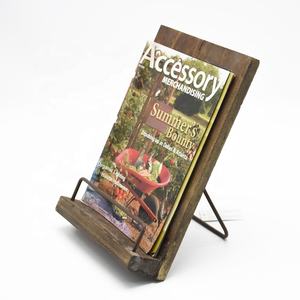 Organizzatore da Scrivania in Legno Rustico Vintage Personalizzabile, Portariviste Decorativo e Portaoggetti - Product Image 1