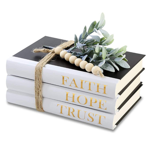 Faux <span class=keywords><strong>livre</strong></span> décoratif moderne pour la maison avec corde en chanvre - Product Image 2
