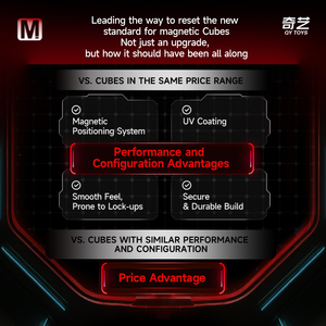 Qiyi Warrior <span class=keywords><strong>M</strong></span> 3x3x3 UVコート 磁気 スピードキューブ QY玩具 知育 脳トレ プラスチック 3x3 マジックキューブ パズル マグネット付き - Product Image 3