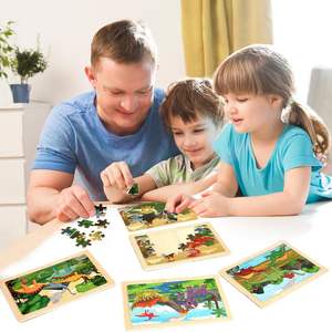 Puzzle en bois Montessori sur le thème des animaux, <span class=keywords><strong>jeu</strong></span> d'apprentissage pour tout-petits, 40 pièces, jouet pour enfants, garçons et filles - Product Image 3