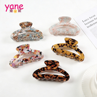 Pinces à cheveux personnalisées avec logo, motif écaille de tortue rétro, en PVC, creuses, disponibles en plusieurs couleurs