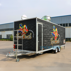 Chammp New Trend Mobile Food Trailer Voll ausgestattete Küche Street Coffee Cart BBQ Food Kiosk Langlebiges Fiberglas Aluminium - Product Image 3