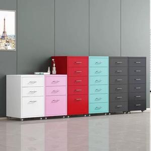 Archivador Metálico Móvil Moderno con 10 Cajones y Cerradura, Gabinete de Almacenamiento Rodante Pequeño para Documentos de Oficina en el Hogar - Product Image 6
