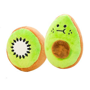Juguete de Peluche para Masticar con Forma de Dientes Molares, Interactivo, Suave, con Sonido, Ecológico, Diseño de Kiwi y Aguacate, Multifuncional y Duradero - Product Image 2