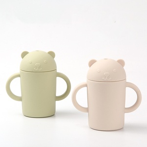 Gobelet à paille en silicone de qualité alimentaire pour bébé, anti-chute, pour l'apprentissage de la boisson, avec poignée amovible pour enfants - Product Image 2