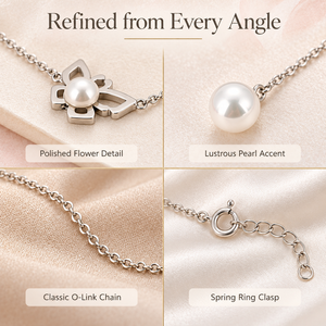 Collier pendentif papillon en acier inoxydable 316L plaqué or 18 carats avec breloque fleur, collier Y pour femme, idéal pour le quotidien et le bureau - Product Image 2