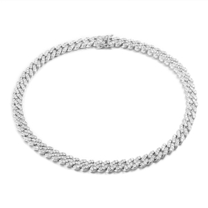 Colar de Cobre e Latão Banhado a Ouro Rosê de 8mm com Corrente Box e Zircônia, Estilo Hip-hop, Presente Unissex para Casamento/Noivado - Product Image 2