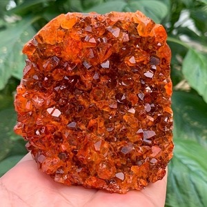 Geode di Cristallo <span class=keywords><strong>Arancione</strong></span> 500-600g, Cluster <span class=keywords><strong>Minerale</strong></span> 1.1-1.32lb, Pietra Curativa Feng Shui Arcobaleno - Product Image 2