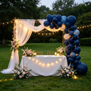 Palloncini in lattice Party Love da 30 cm blu scuro R12 per feste e decorazioni di compleanno - Product Image 3