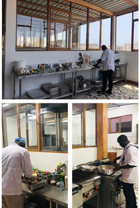 Ensemble d'équipement de cuisson au gaz en acier inoxydable commercial pour cuisine de restaurant avec ligne de four à plaque chauffante - Product Image 3