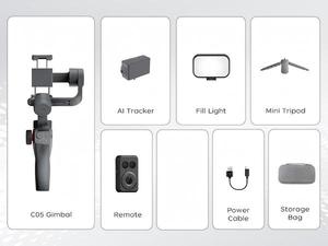 Estabilizador de Gimbal <span class=keywords><strong>FUNSNAP</strong></span> Capture 5 de 3 Ejes con Pantalla LCD, Junta Universal C05, Estabilizador de Gimbal para Teléfono, Luz Magnética para Selfies - Product Image 2
