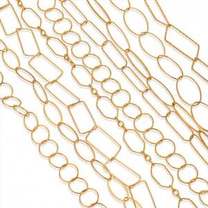 Chaîne en acier inoxydable hypoallergénique anti-ternissement, tendance, personnalisée, en or massif 14k 18k, pour femmes, vente en gros - Product Image 1