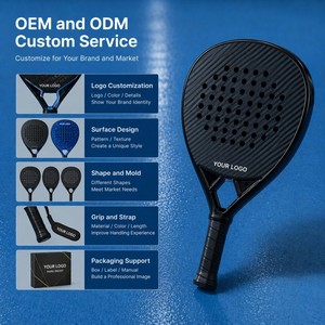 Raqueta de Pádel HYM 12K de Carbono con Superficie Brillante, Forma de Diamante, 38 mm, 360 g, Núcleo de EVA, Profesional, Personalizada, Venta al por Mayor - Product Image 5