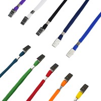 Lanière personnalisée en polypropylène côtelé uni, durable, avec clip Bull DOG, pour la rentrée scolaire, plusieurs couleurs, en gros, support de stock disponible