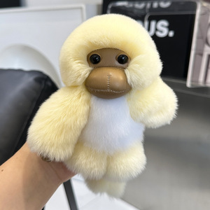 Lindo llavero colgante de peluche de conejo Rex con diseño de anime, muñeco de mono de dibujos animados, suave, con estampado 3D en relieve, para cumpleaños o coche. - Product Image 6