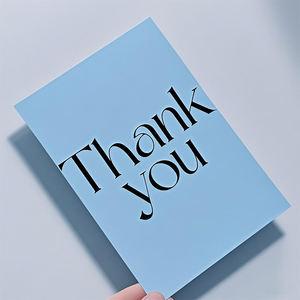 Cartes postales en carton personnalisées avec logo imprimé en couleur, faible quantité minimum de commande, pour <span class=keywords><strong>la</strong></span> promotion d'entreprise <span class=keywords><strong>et</strong></span> les notes de remerciement - Product Image 1