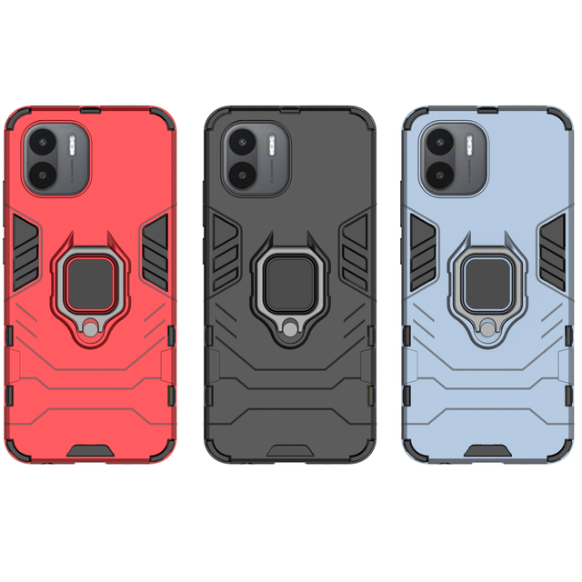 Armor Finger Ring Bumper Hard Phone Case for Redmi A1 Mi 12T Pro Plus