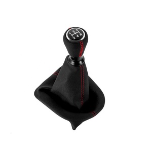 Bleu blanc rouge <span class=keywords><strong>cuir</strong></span> Suture pommeau de levier de vitesse colliers anti-poussière couverture pour Peugeot 207 <span class=keywords><strong>307</strong></span> pièces intérieures - Product Image 1