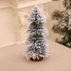 Decorations Indoor Xmas Decor Party Home Table Craft Supplies Mini Artificial <b>Christmas</b> <b>Trees</b> With Wooden <b>Base</b> - Product Image 3