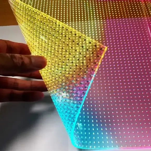 P10 trasparente morbido facile taglio LED pellicola flessibile schermo di cristallo schermo display autoadesivo su vetro