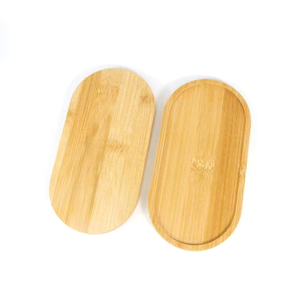 Plateau ovale en bois de bambou, soucoupe à thé, plateau à café, plateau à collations, plat à fruits pour hôtels, restaurants, maison, style bois naturel, assiette à nourriture - Product Image 4