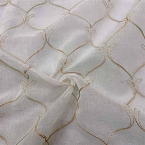 Tela de gasa <span class=keywords><strong>Granada</strong></span> para sala de estar, bordado de hilo Chan de diseño de moda para <span class=keywords><strong>cortinas</strong></span>, gran oferta, CC-23-239 - Product Image 2