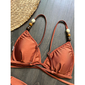 Nuevo Bikini Sexy Marrón 2026, Traje de Baño de 2 Piezas con Trenzas, Diseño Moderno, Oferta, Conjunto para Playa o Mar - Product Image 5