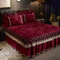 Nouveau lit jupe ensemble de literie King Size beau mariage épaissi couvre-lit couvre-lit pour la maison hôtel