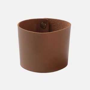 ปลอกหุ้มแก้วน้ำหนัง PU ทนความร้อน ใช้ซ้ำได้สำหรับขวดน้ำ - Product Image 4