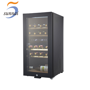 Petit réfrigérateur autoportant à champagne de 24 bouteilles Vente en gros Refroidisseur à vin à <span class=keywords><strong>deux</strong></span> zones - Product Image 3