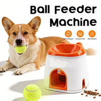 Distributeur automatique de friandises Elecpet pour animaux de compagnie, lanceur de balles de tennis, modèle seau anti-fuite, orange et blanc