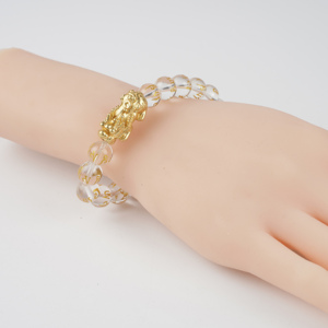 Bracciale Unisex di Tendenza con Perle di Agata Verde da 10mm, Gioiello Portafortuna con Pixiu in Rame, Bracciale Feng Shui per Ricchezza e Buona <span class=keywords><strong>Fortuna</strong></span> - Offerta Speciale - Product Image 5