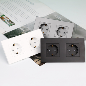 Bingoelec Power Plug Wall Electrical Plastic Panel Eu Standard Double Germany Socket