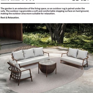<span class=keywords><strong>Tapis</strong></span> d'extérieur en polypropylène tissé, résistant aux taches, facile à nettoyer, de qualité supérieure, pour la piscine, le jardin, le camping, les pique-niques - Product Image 5