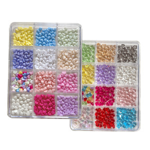 Pierres précieuses brillantes pour nail art en forme de cœur, 12 couleurs, cristaux scintillants, décoration pour nail art de la Saint-Valentin, strass, acrylique, DIY, salon - Product Image 3