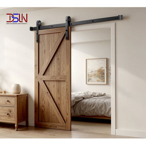 Juego de Herrajes para Puerta Corredera de Estilo Industrial, Panel de Madera para Armario Interior, Directo de Fábrica - Product Image 1