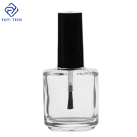 Flacons de vernis à ongles en verre transparent, noir mat, blanc, personnalisables, vides, avec bouchon et pinceau, 3ml-15ml, MOQ 100 pièces